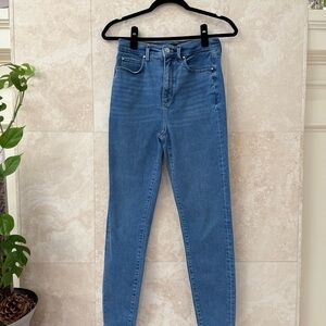 Ann Taylor Skinny Jeans Size 4 Blue Mid Rise Stretch Denim